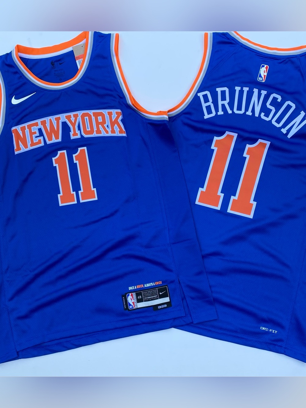 New York Knicks #11 Brunson Blue Jersey size M-L-XL-2XL